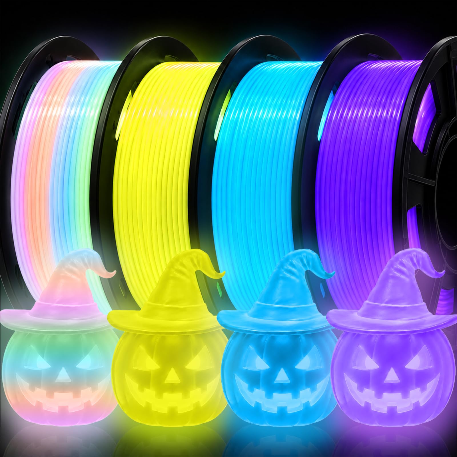 Multicolor Glow in the Dark 3D Printing Filament -13 Multicolor Glow in the Dark 3D Printing Filament -13