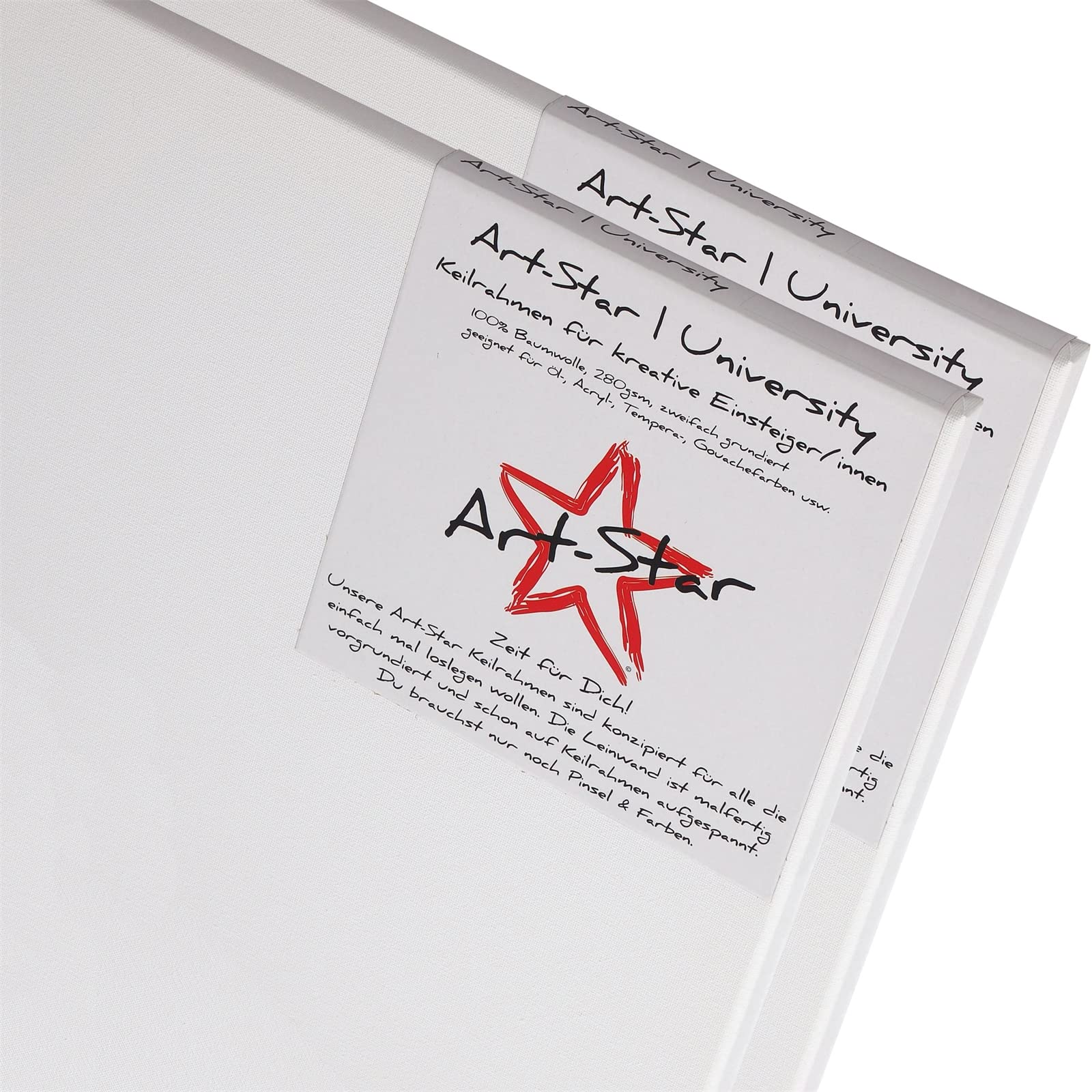 2x CHASSIS ENTOILÉ Art-Star UNIVERSITÉ 80x100cm | toiles sur châssis 80x100 cm | toile préimprégnée, prêts à peindre, châssis avec toile