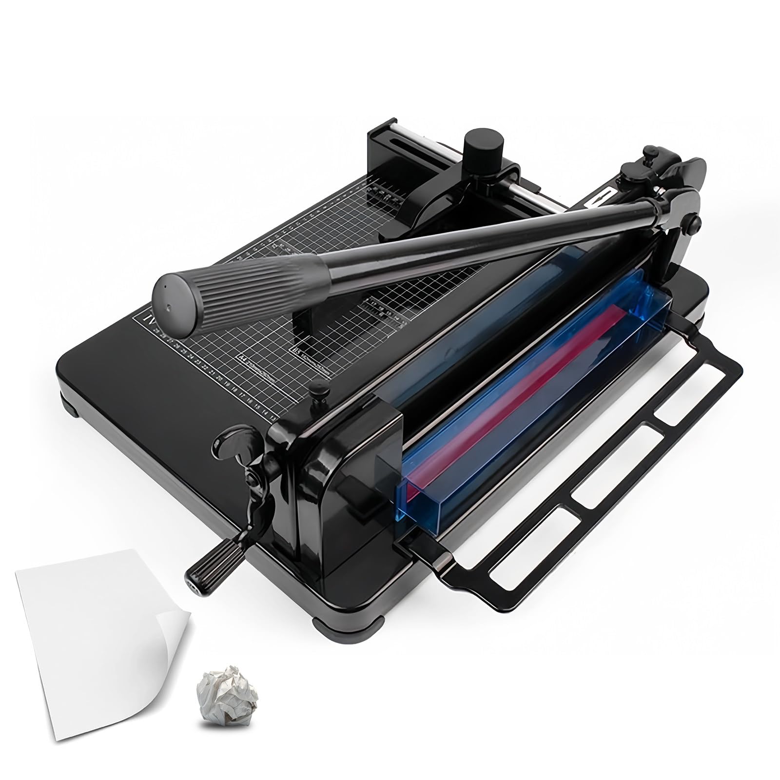 Taglierina A4 resistente, lama in acciaio HSS, lunghezza di taglio 30,5 cm, capacità 400 fogli, ideale per ufficio e produzione, taglia pelle e tessuto