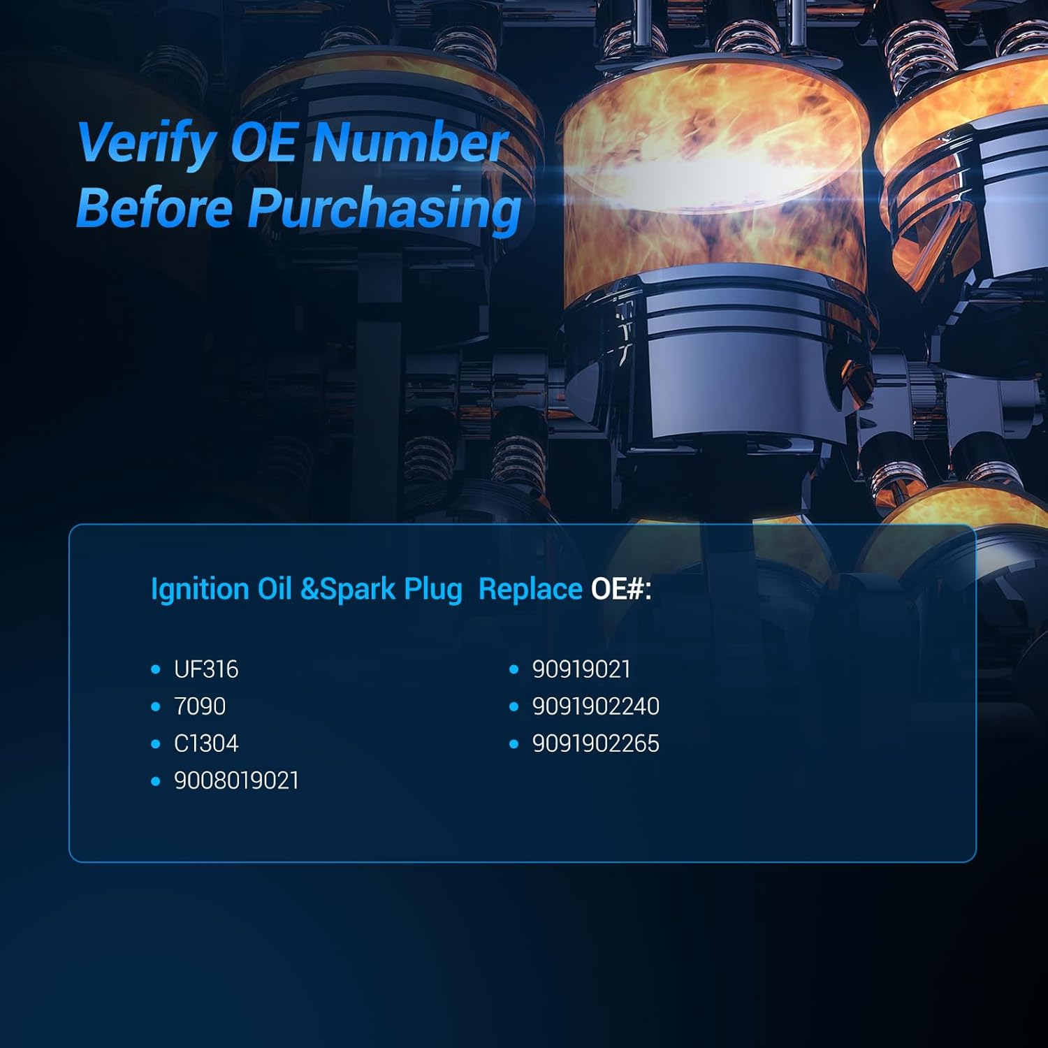 OTO Ignition Coil Pack and Iridium Spark Plugs Compatible with Toyota Prius C Yaris Echo,Scion xA xB,Spark Plugs Coil Packs Replaces# UF316 & 7090