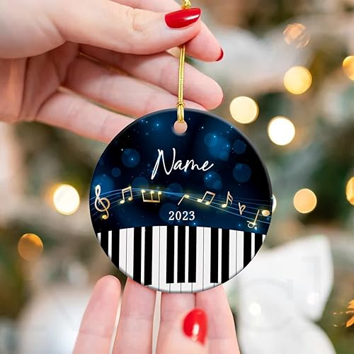 Vista 59 de Adorno de cerámica personalizado para la segunda Navidad del bebé, vaca lechera Feliz Navidad 2025, regalo personalizado para los amantes