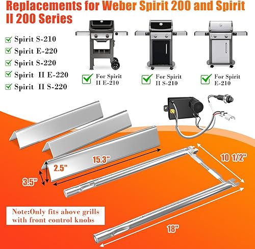 Miniatura 8 de Hisencn Piezas de repuesto para parrilla Weber Spirit E310, Spirit 700, Genesis SilverPlatinum B C, Weber 900 (con perillas de control lateral),
