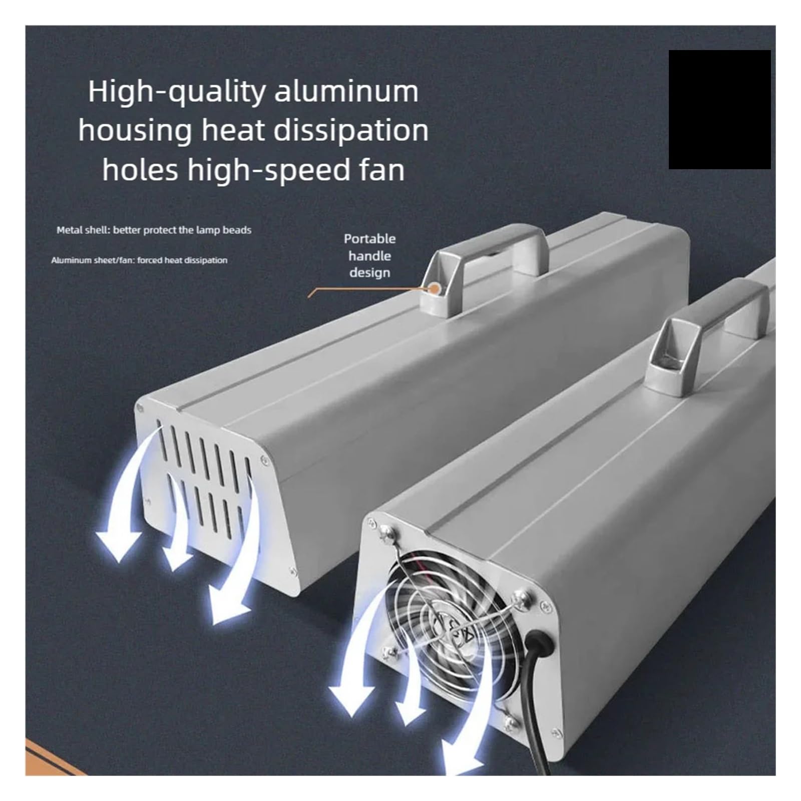 lámpara de curado UV, Lámpara UV Portátil, Máquina De Curado, Recubrimiento Tinta, Pantalla Adhesiva Sin Sombras, Resina Impresión, LED 395nm/405nm/365nm(395NM,500W)