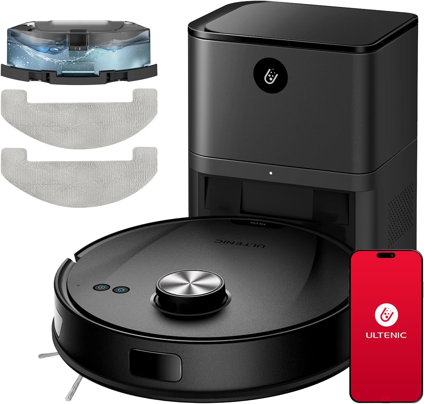 Robot Aspirador Ultenic T10 Lite: Base Autovaciado, 18000Pa, 60Días Manos Libres, Limpieza Matricial, Auto-Ajuste Potencia, Alfombra, LIDAR Mascota Niño 1 Ultenic T10 Lite Robot Aspirador con Base Autovaciado 18000Pa, 60Días Manos Libres, Limpieza Matricial, Auto-Ajuste Potencia para Alfombra, Robot Aspirador y Fregasuelos con LIDAR para Mascota Niño