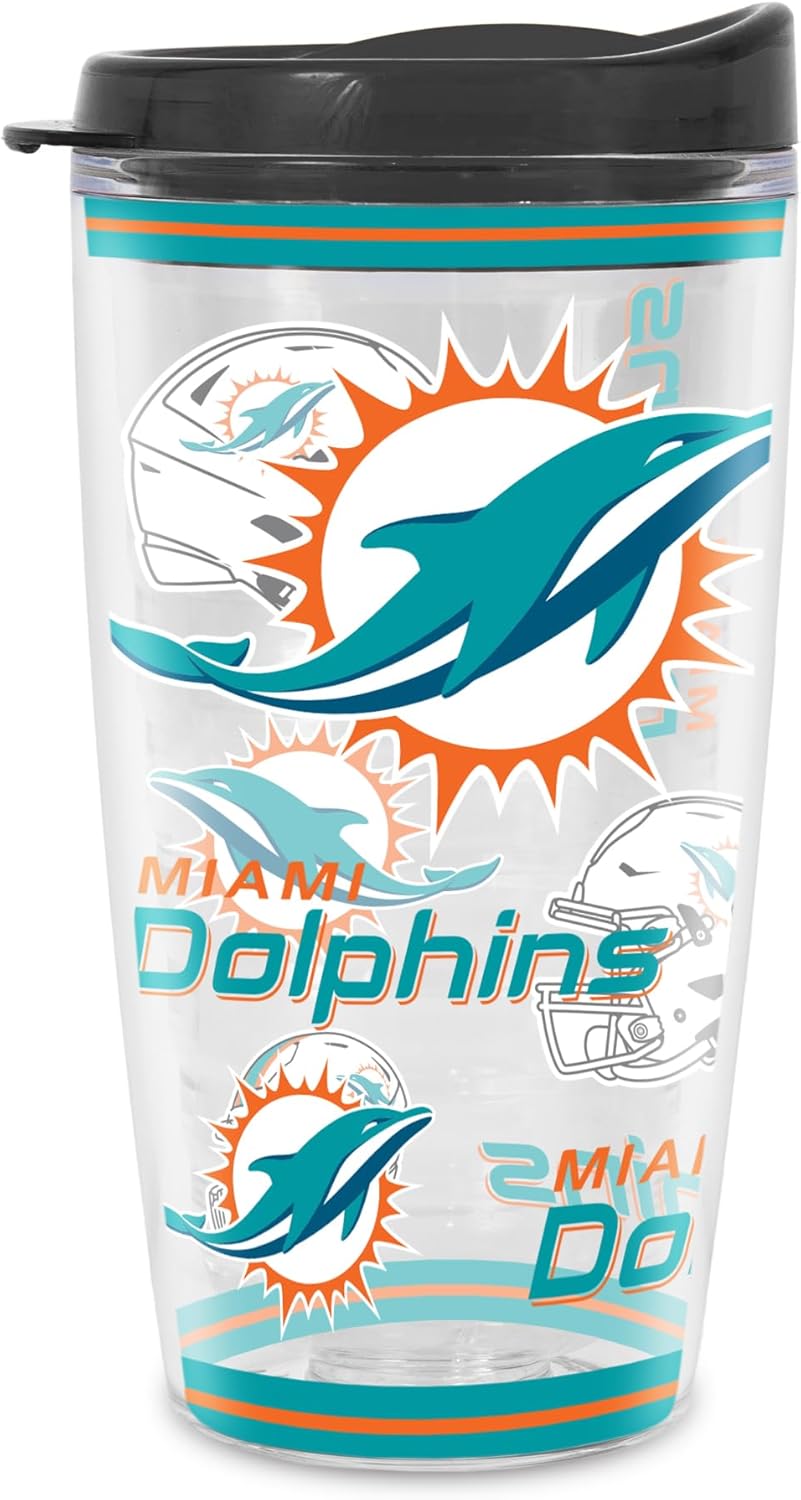 Rico Industries NFL Football Double Wall Mayhem 16oz Tritan Tumbler W Lid