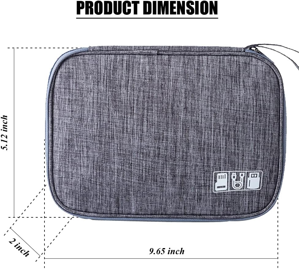 DUMEALAGR Electronic Organizer Cable Organizer Compact Travel Organizer Bag Electronics Accessories Cases Storage Bag Waterproof for Cable USB SD Card Power Bank Earphone