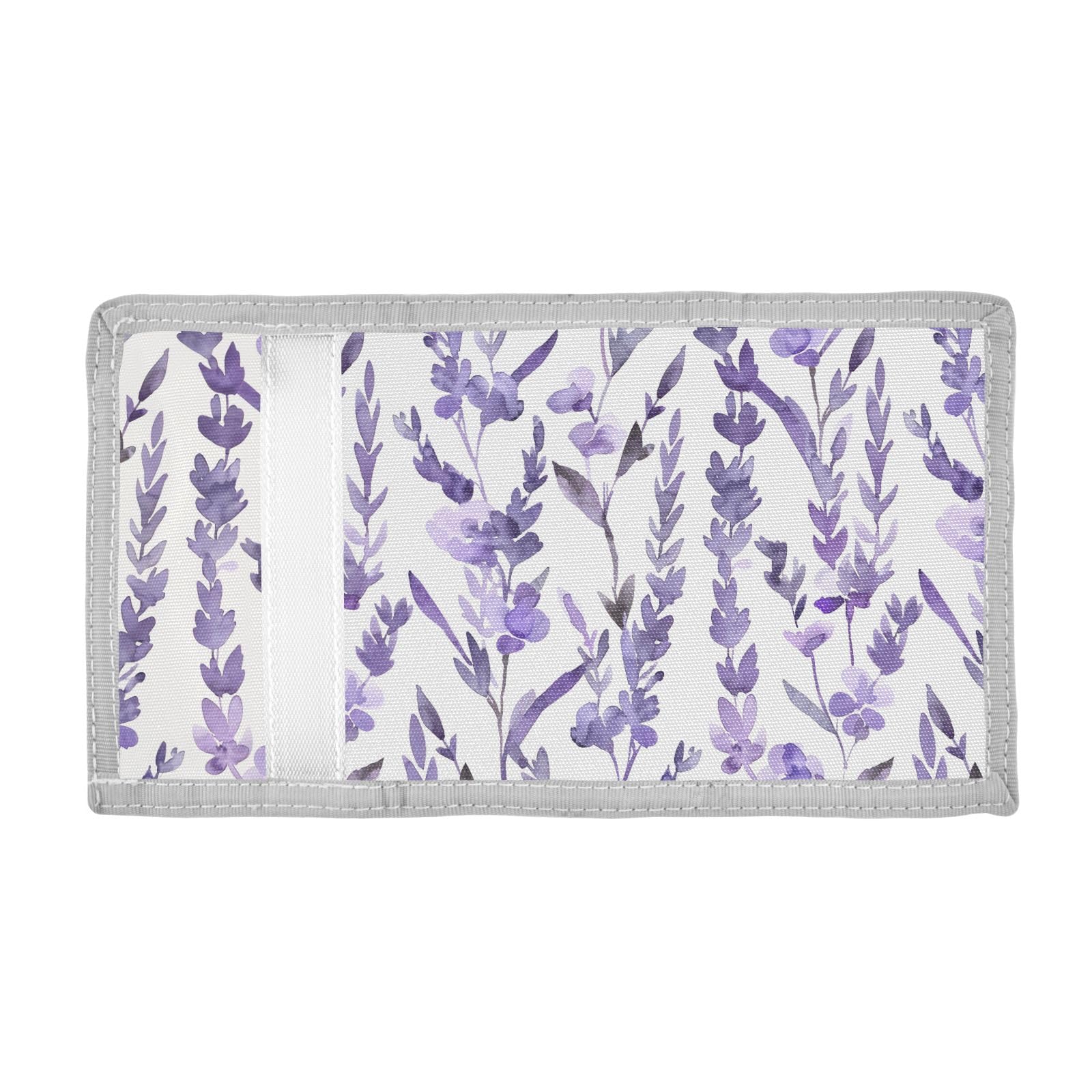 ALAZA Kids Wallets for Boys Girls Toddler Trifold Wallet Children Small Lavender Watercolor Floral with Zipper Coin Pocket