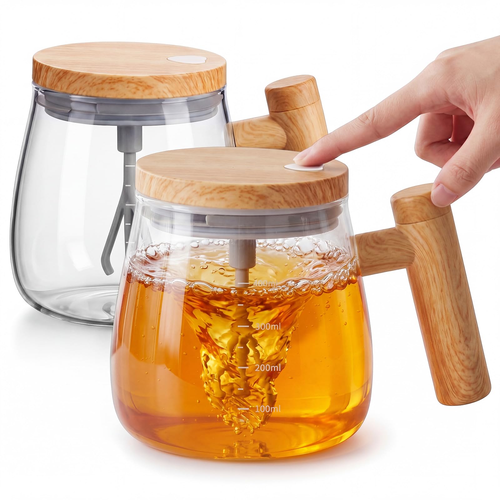 Amazon.com: Maxcheck 2 Pcs Self Mixing Coffee Mug with Lid Handle