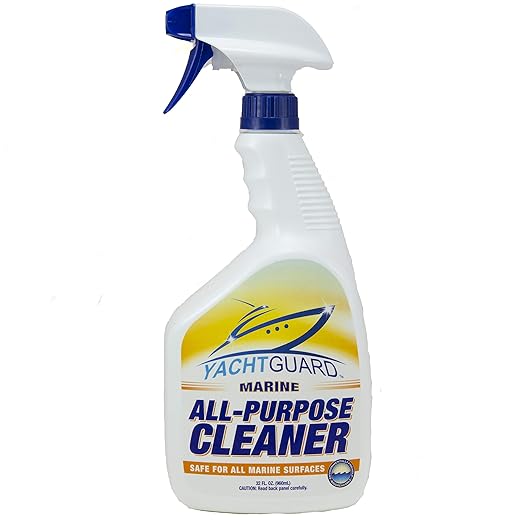 Marine All Purpose Cleaner Spray – All Purpose Boat Cleaner, Stain Remover, Grease Remover, and Multi Surface Cleaner (32 Oz Spray Bottle)