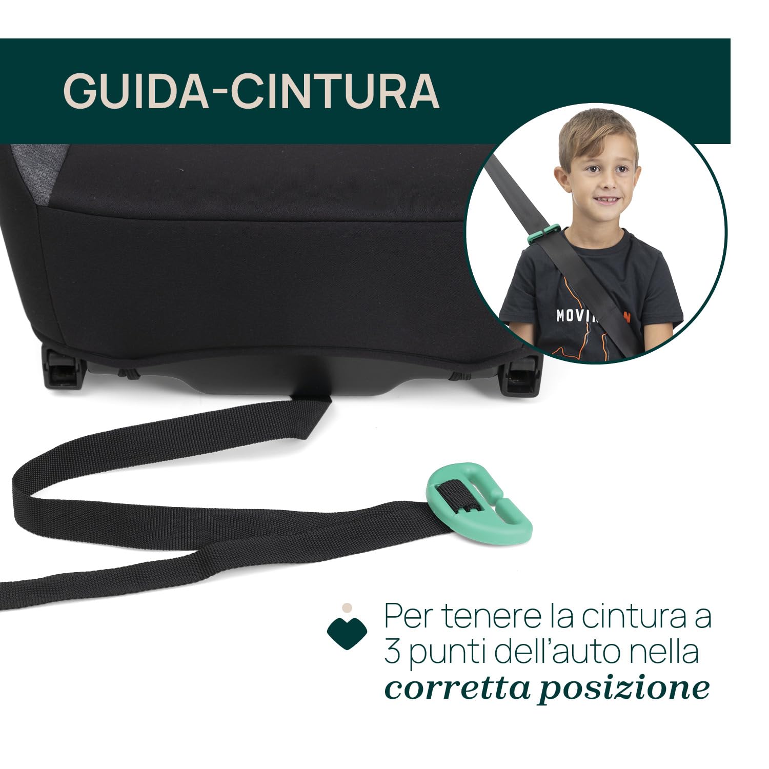 Chicco Quasar Fix i-Size, Seggiolino Auto Bambini 7-12 Anni (126-150 cm), Peso 23-36 kg, Gruppo 3, Facile da Installare con Sistema Isofix, con Braccioli Imbottiti e Seduta Confortevole, Nero