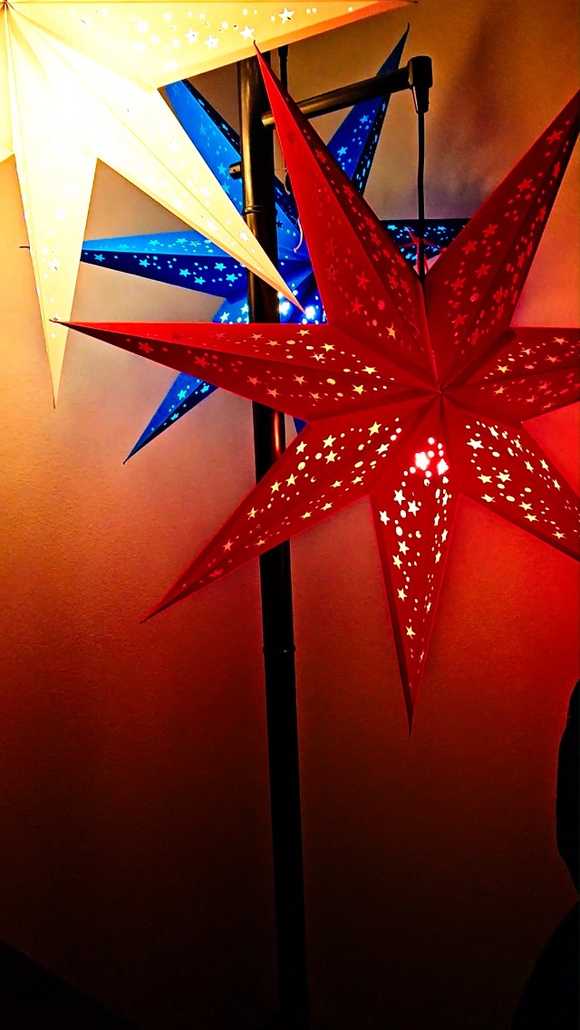 Image of GalaxyArts Paper Star Lantern, 24-Inch Maharani Red, 3D 5-Point Hanging Light Up Lamp for Christmas, Diwali, Weddings, Parties, Birthday, Handmade Foldable Indoor Outdoor Ceiling Decoration