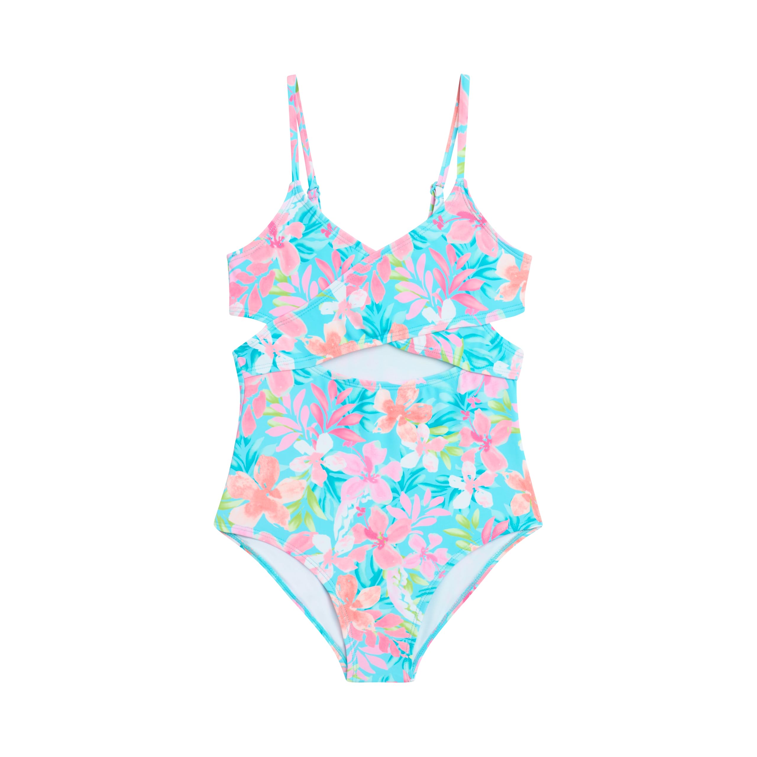 Kanu Surf Girls' Remi Wrap Around Girls One Piece Swimsuit UPF 50+ Bathing Suit Swimwear