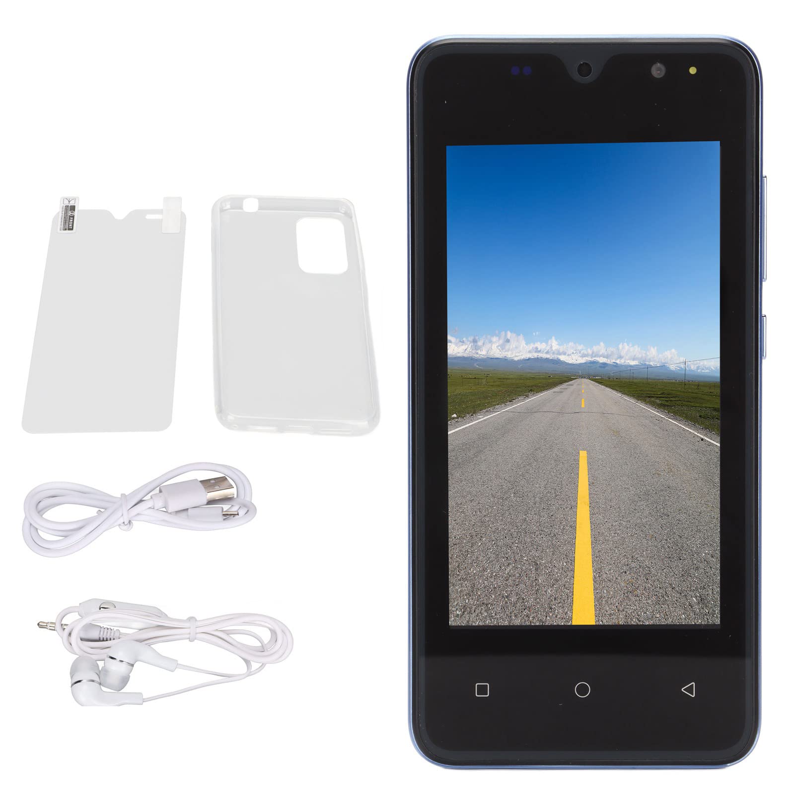 OOPP Unlocked Cell Phone,RAM 512MB ROM 4GB Unlocked Smartphone Phone for Android,Dual SIM Card 4.5 Inch Smartphone(blue)