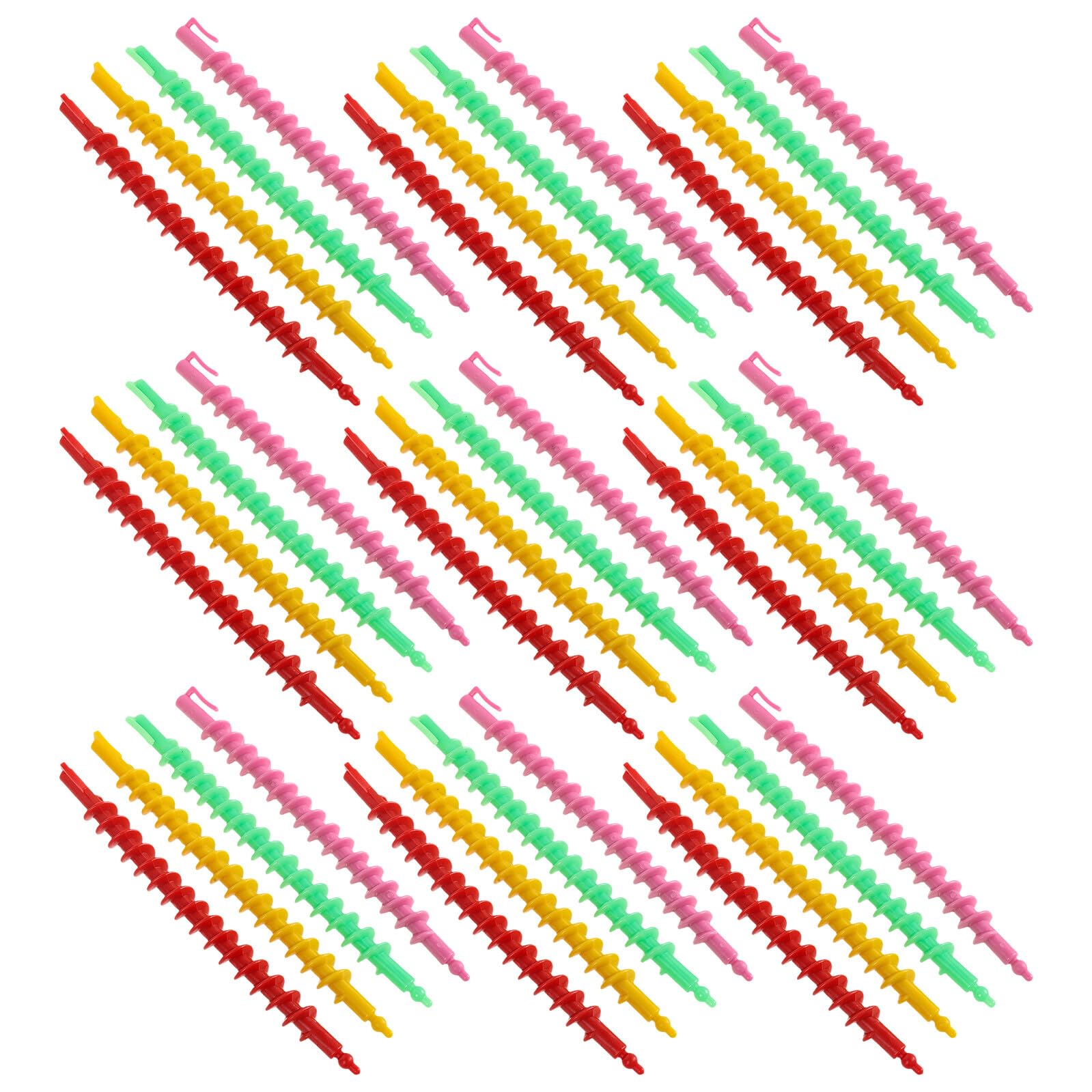 Bigoudis Spirale Extra Larges en Plastique pour Permanente, Lot de 18 Pièces, Bigoudis pour Cheveux Longs et Courts, sans Chaleur, Outils Coiffure Professionnels pour
