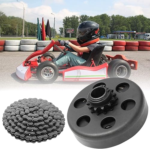 Vista 7 de Go Kart Embrague 5/8 Diámetro 35 Cadena 11 Diente Piñón para Go Kart Mini Bike