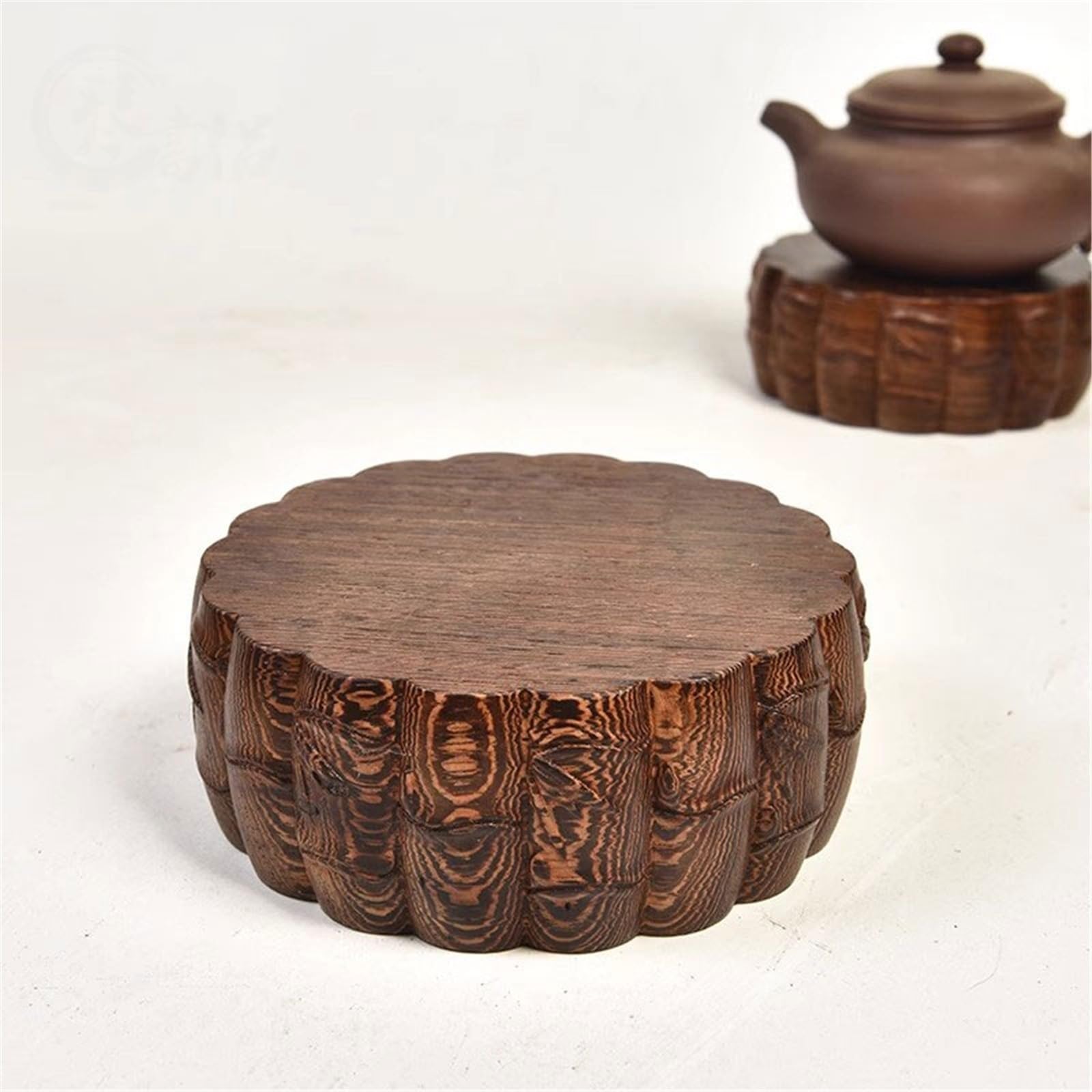 stół ekspozycyjny do bonsai Podstawa z drewna imitującego słoje bambusa, dziwne kamienie, czajniki, dekoracja rzemieślnicza, cokół podstawka pod doniczki(Mały)