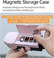 Vista 3 de Funda protectora para DJI Osmo Pocket 3, 5 ranuras SD Card CPL/ND filtro de almacenamiento, funciona con la cubierta original, cardán y protector