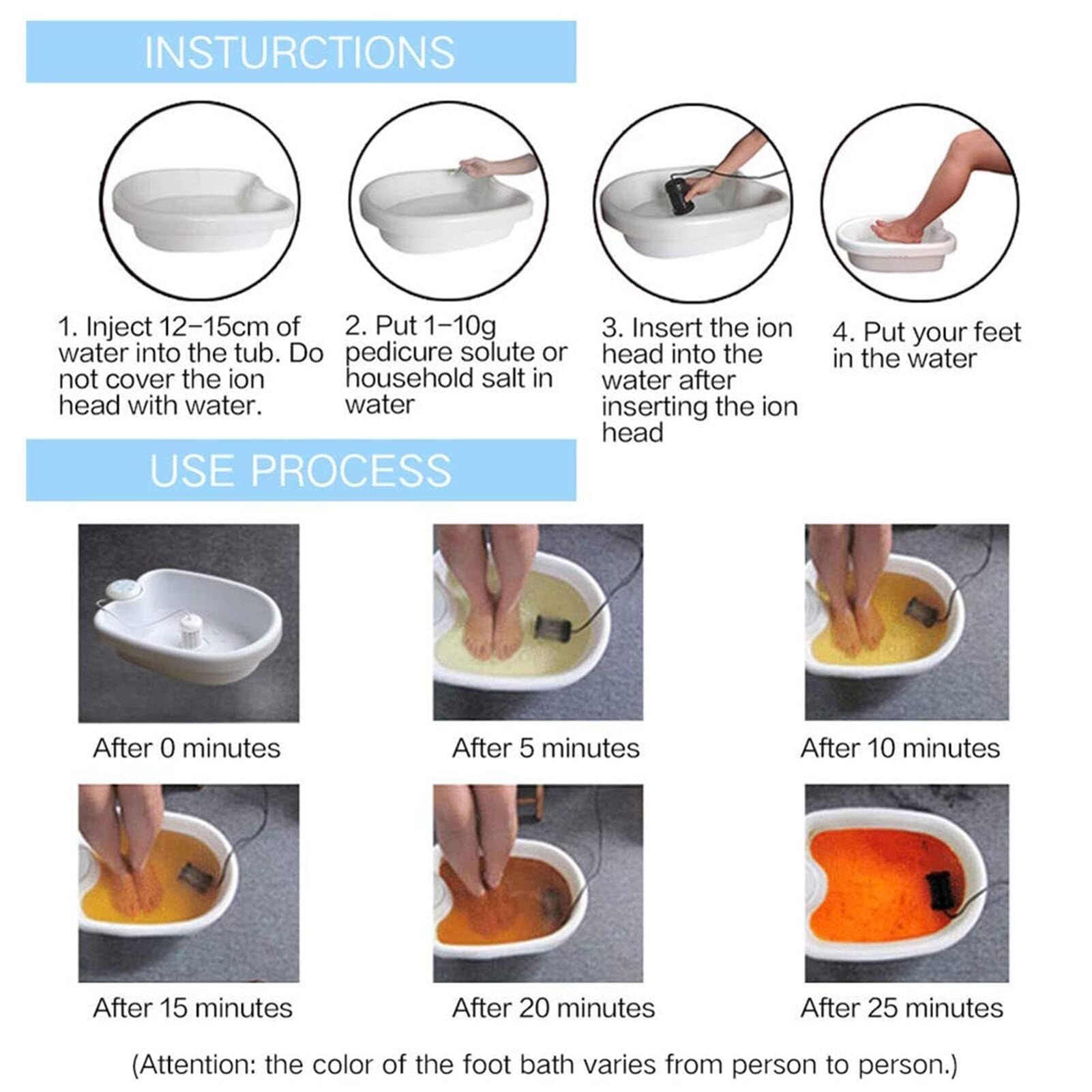 Macchina for il benessere domestico, vasca idromassaggio for i piedi, macchina for pediluvio disintossicante ionico, macchina professionale for disintossicazione dei piedi for pulizia cellulare, pedil