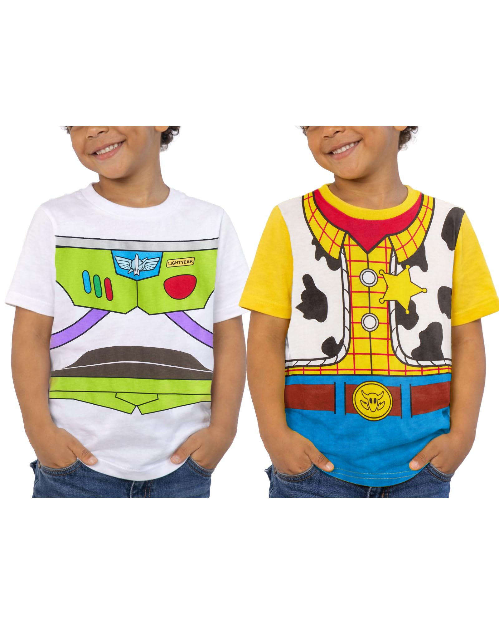Disney T-Shirt 2 Pack | Lightning McQueen Tshirt | Autos Jungen T Shirt | T-Shirts Zweierpack | Lebendige Disney Pixar-Grafik, weiche Baumwollmischung, langärmelige oder kurzärmelige Optionen, Rundhalsausschnitt
