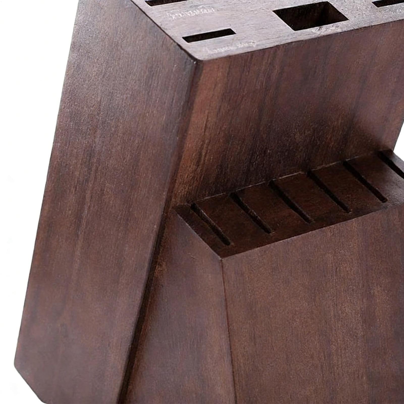 Küchen Messer Block Holzaufbewahrung Mit 14 Fächern Für Die Küche | Messerhalter für die Küchenarbeitsplatte Für Lebensmittelzubereitung Und Kochen Auf Der Küchenarbeitsplatte Mit Schere Und