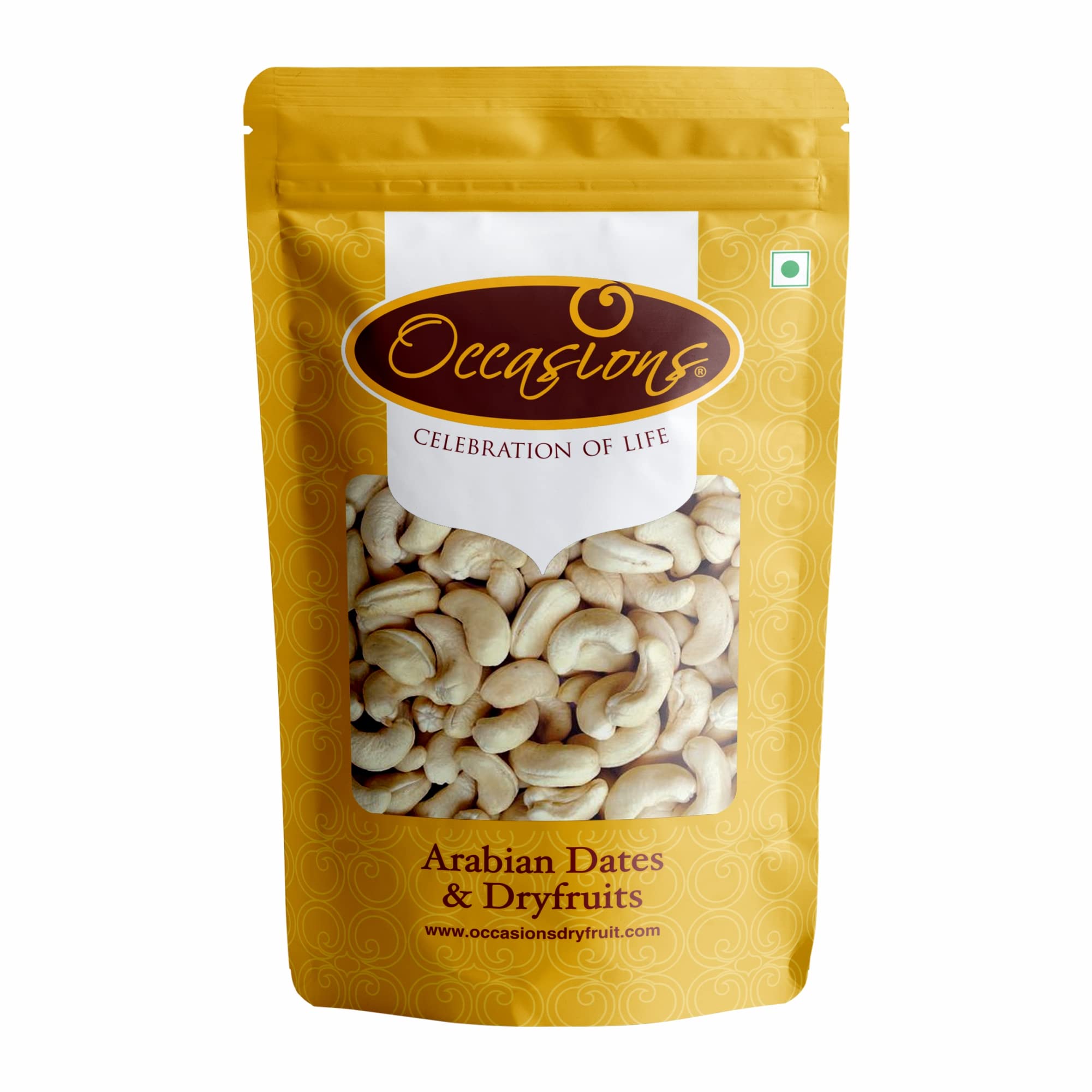 Occasions Cashew Nuts (Premium Dry Fruit) W210 Size Value Pack - 1 kg