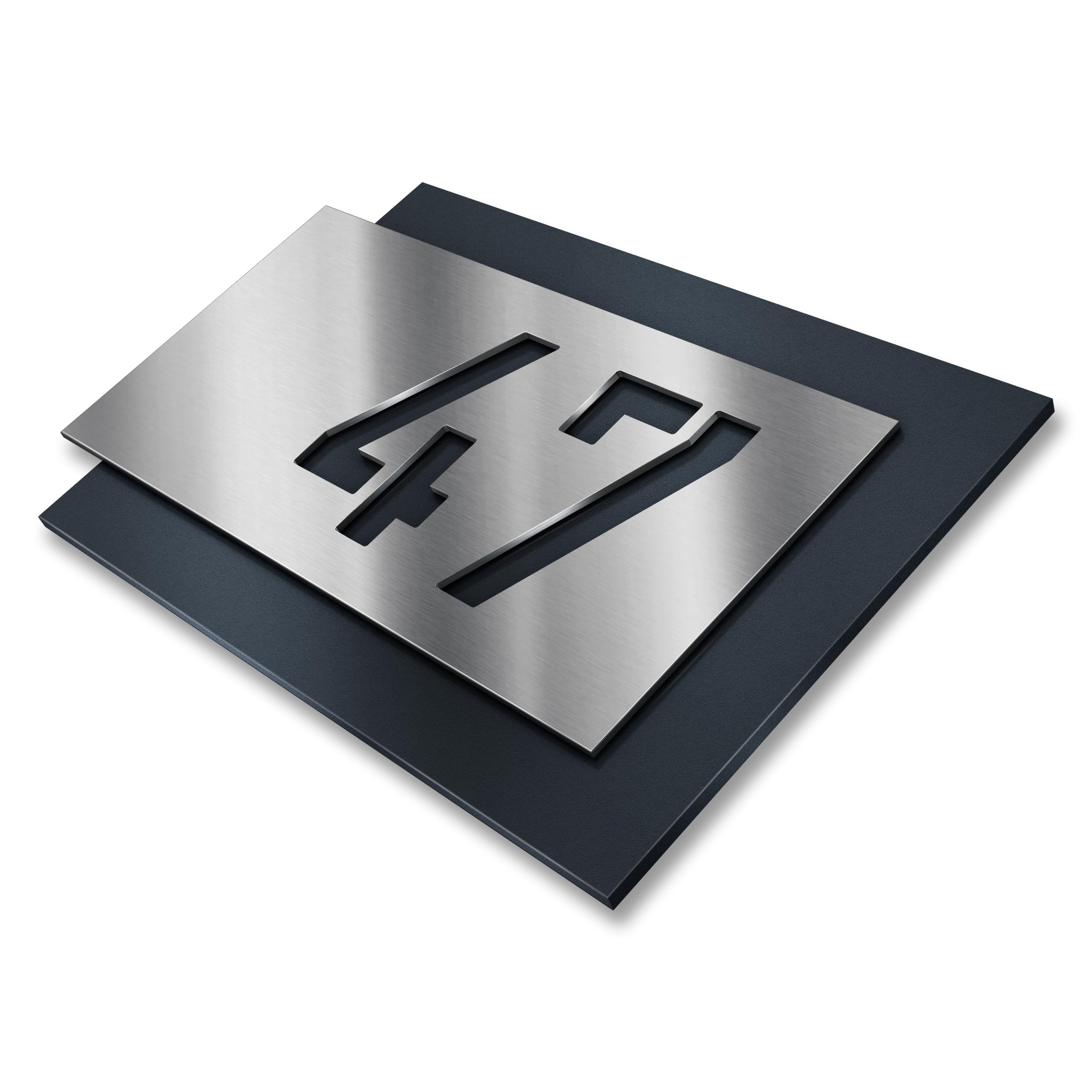 Targa Numero Civico Graviers Design - Numero Civico In Acciaio Inox V2A, 215 X 150 Mm Numero Civico In Acciaio Inox E Vetro Acrilico