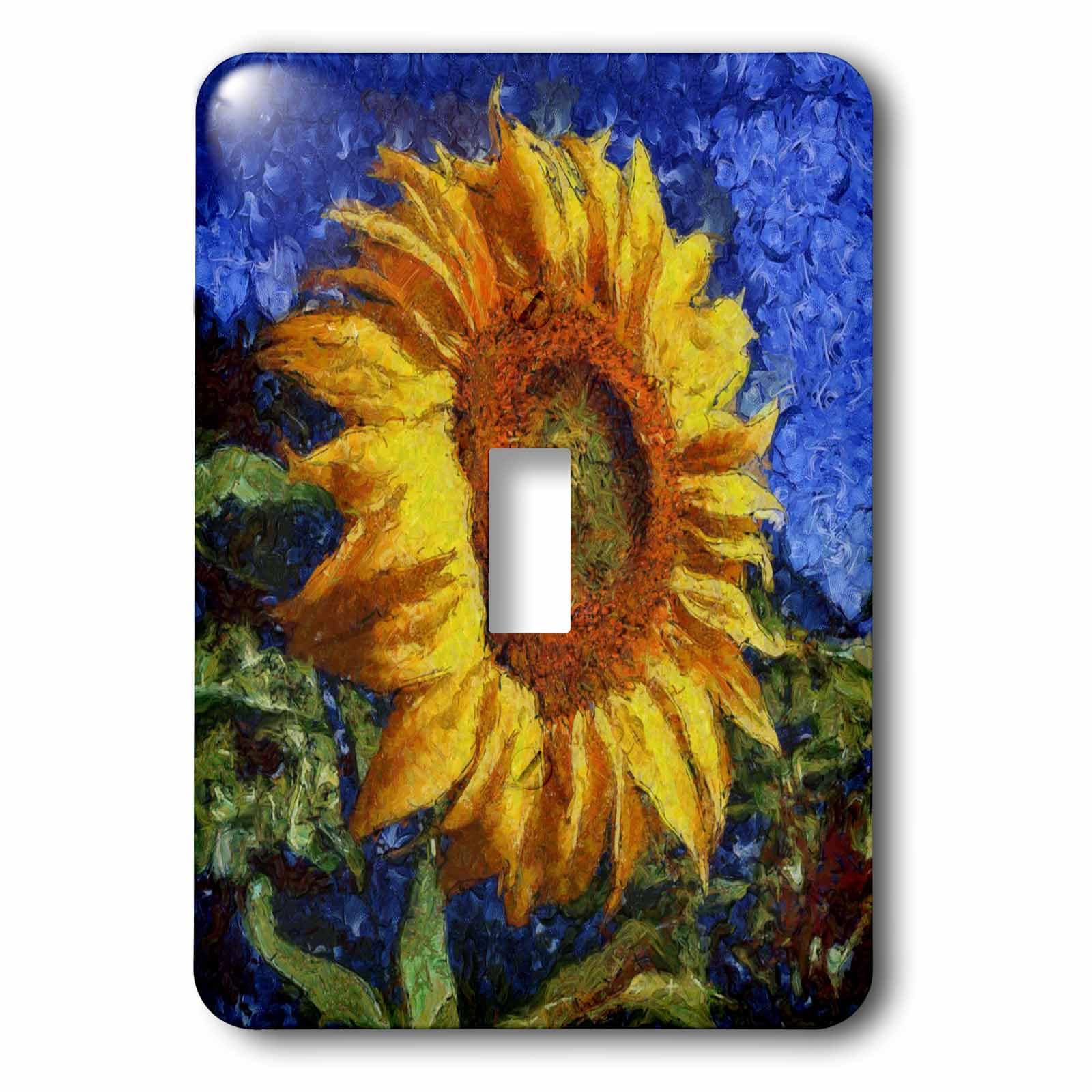 Interrupteur simple Tournesol style Van Gogh 3dRose lsp_260798_1 pour plaque murale décorative