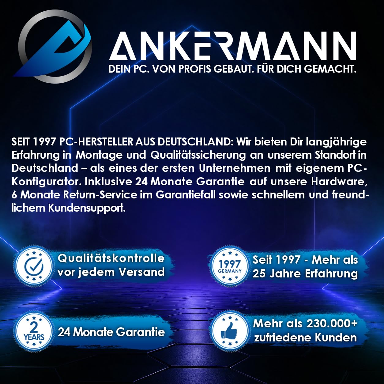 Ankermann ANK-IX A6 Mini PC AMD Ryzen 7 16GB RAM 1TB SSD MS Office 2024 | Kompakter Business & Home-Office PC, Windows 11 Pro, MS Office 2024 Professional Plus, WLAN 6 & Bluetooth