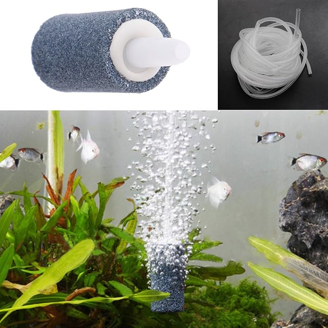 Foto 7 de 7 de CQEAZ Difusor de burbujas de piedra de aire para burbujeador para hidroponía, acuario, peces, bomba, aireador