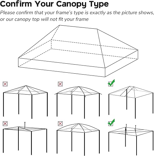 Miniatura 5 de Yescom 10 x 20 pies EZ Pop Up Canopy Top Reemplazo Instantánea Patio Pabellón Gazebo Parasol Tienda Oxford Cubierta Exterior