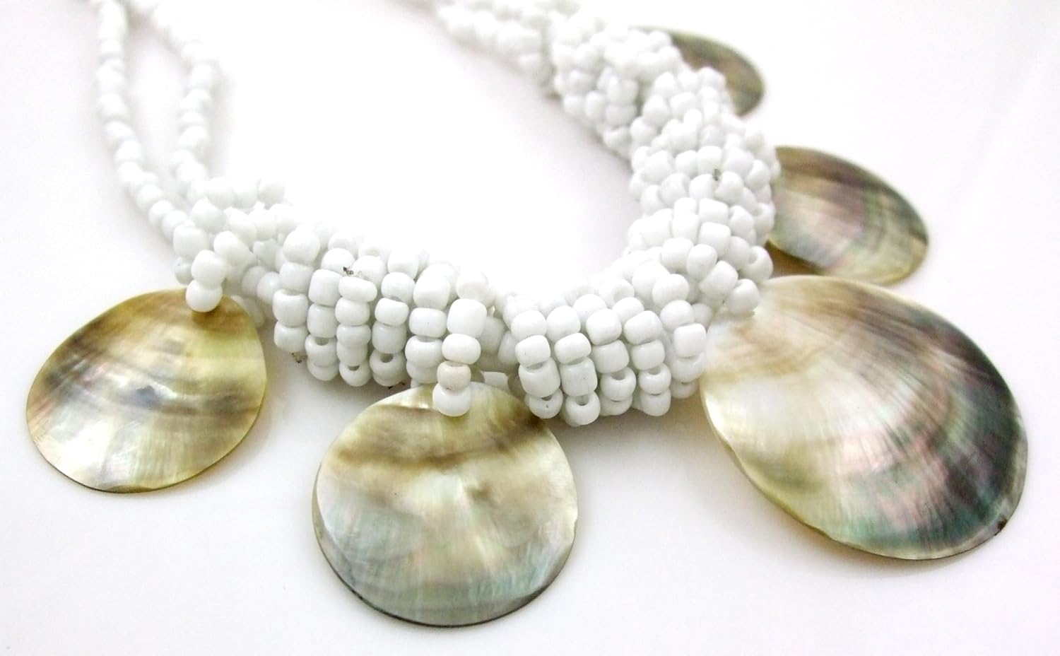 Handcrafted Round Mother of Pearl Necklace, Natural Mother of Pearl Beads Necklace for Women Jewelry (EA086) - Image 6