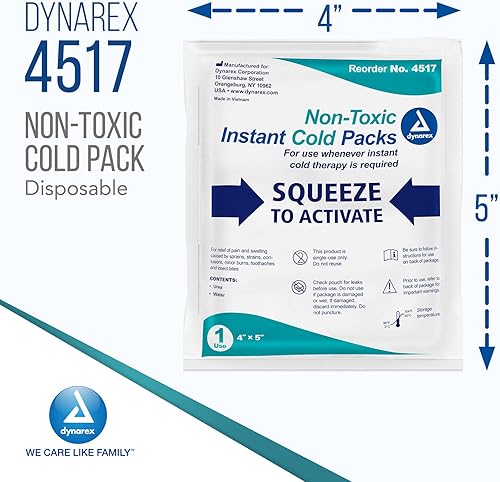 Miniatura 9 de Dynarex 4518 Paquete frío instantáneo con urea, 5 x 9 pulgadas, paquete de 24
