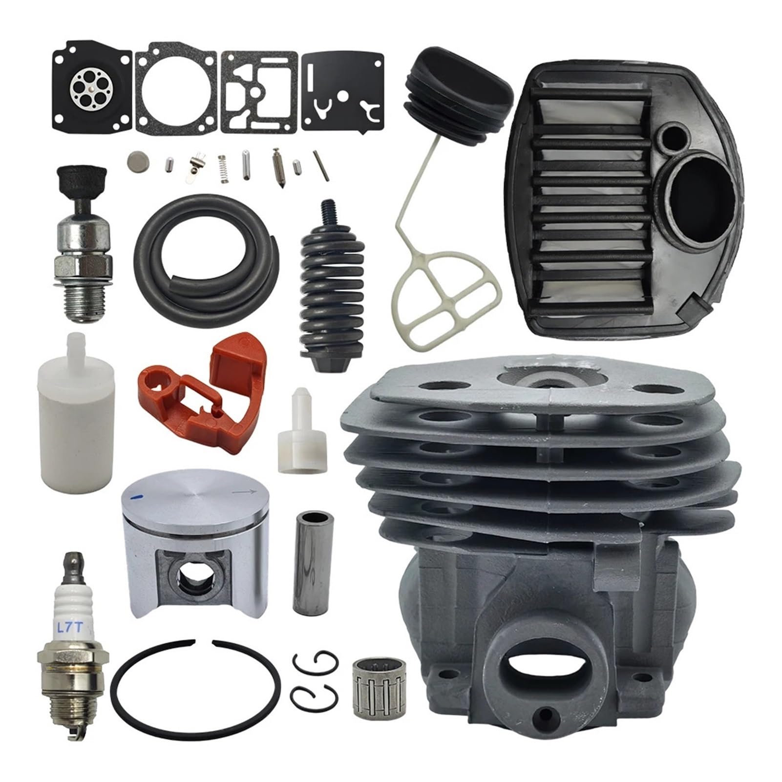 Filtro de aire y combustible for motosierra 357XP 359 EPA, filtro de aire, filtro de combustible, Kit de reparación de carburador de pistón cilíndrico de 47mm