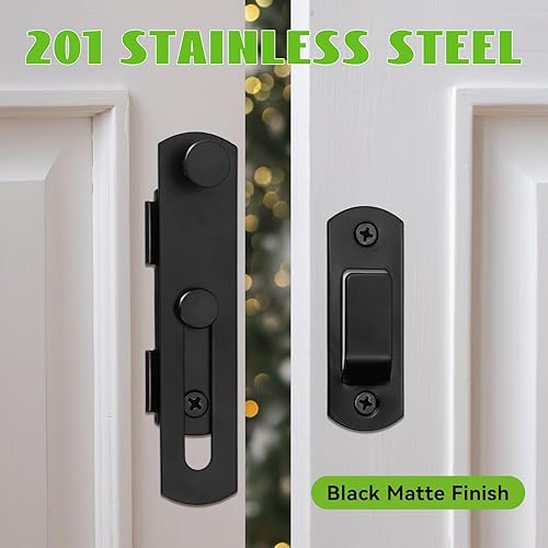 Miniatura 6 de Cerradura de puerta de granero, cerradura de puerta de 180 grados, cerradura de puerta deslizante de granero, pestillo de puerta abatible, cerradura