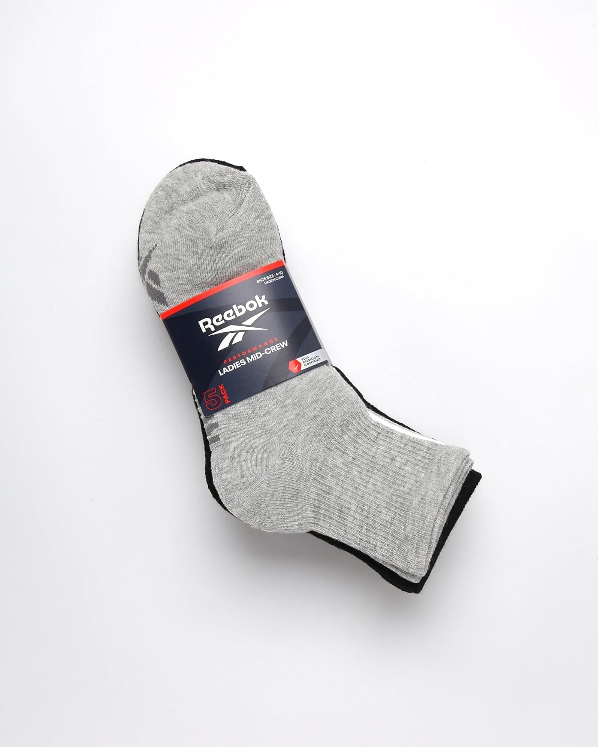 Reebok Womens Crew Socks - 5 Pack Athletic Performance Moisture-Wicking Cushioned Mid Calf Socks for Women - Image 2