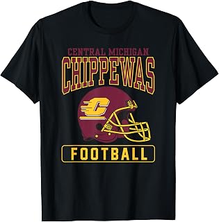 Central Michigan University CMU Chippewas Football Helmet T-Shirt