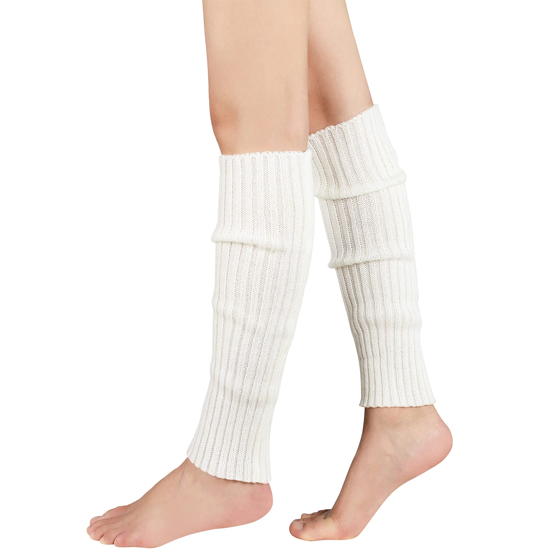 Zando Womens Fashion Warmers Adult Junior 80s Ribbed Knitted Long Socks for Party Sports Casual Socks