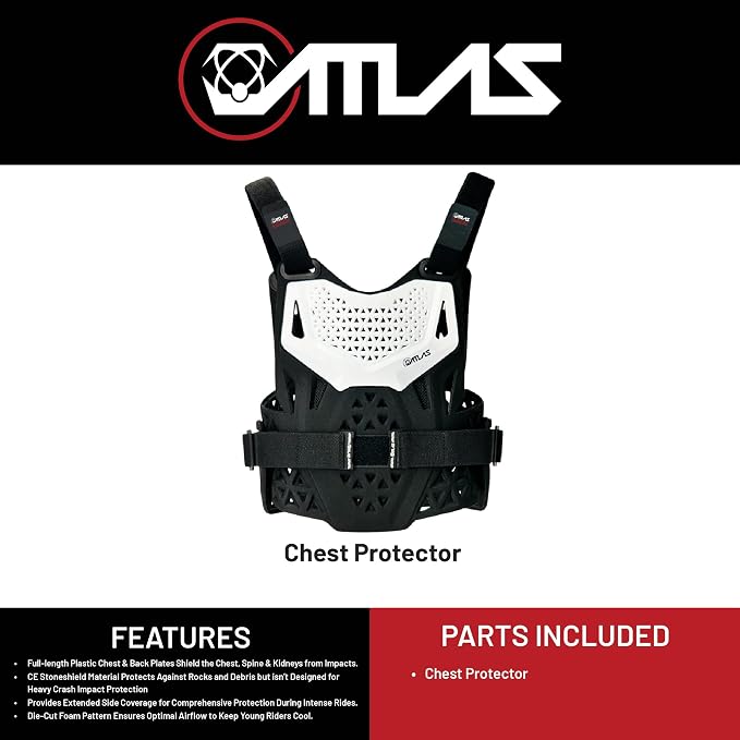 Protector de pecho Atlas Charger Peewee para niños miniatura 3