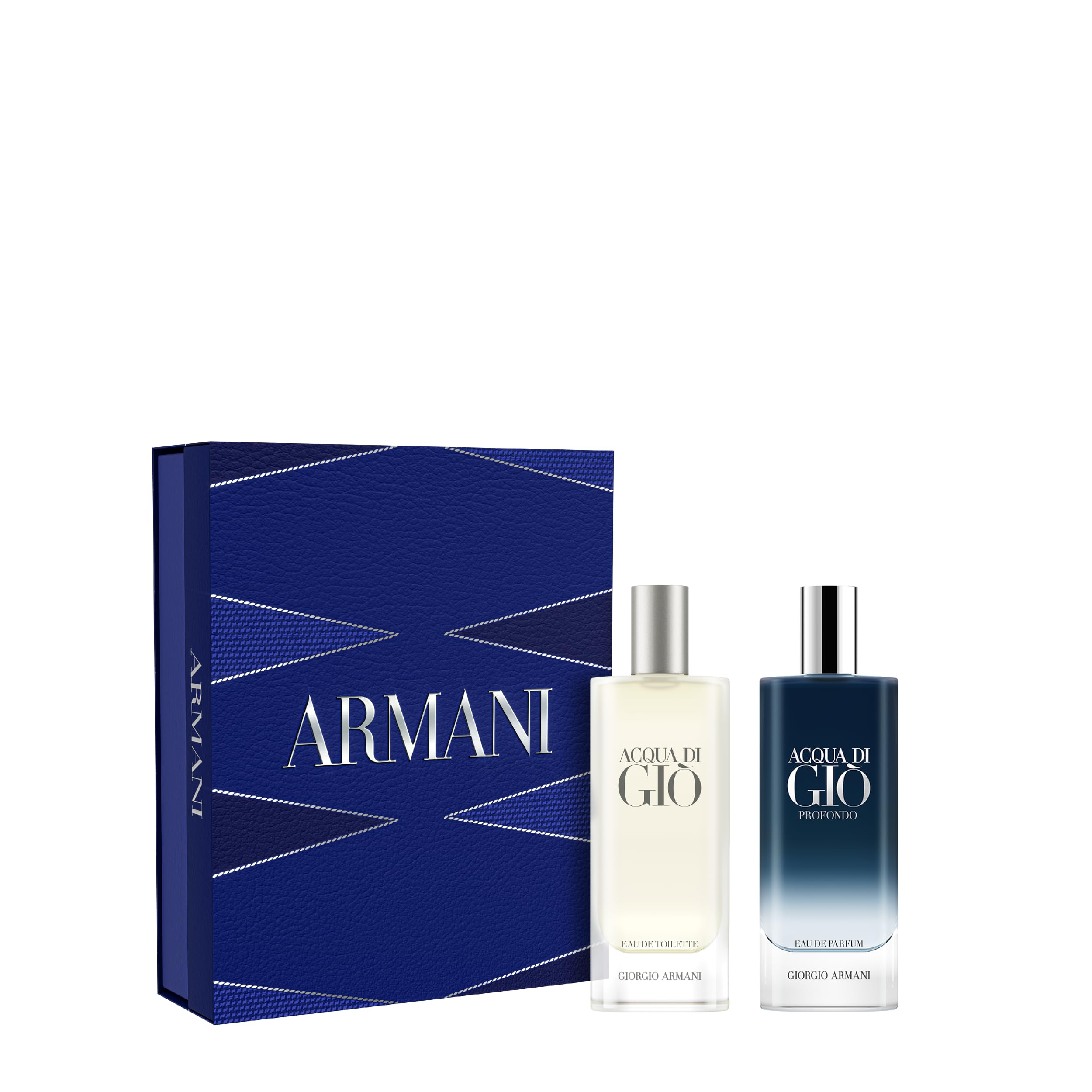 Armani Beauty Acqua di Giò Cologne for Men - Discovery Fragrance Set | 2-Piece Mini Sampling Set ($60 Value) - Acqua di Giò Eau de Toilette & Profondo - Men's Travel-Size Cologne Sprays