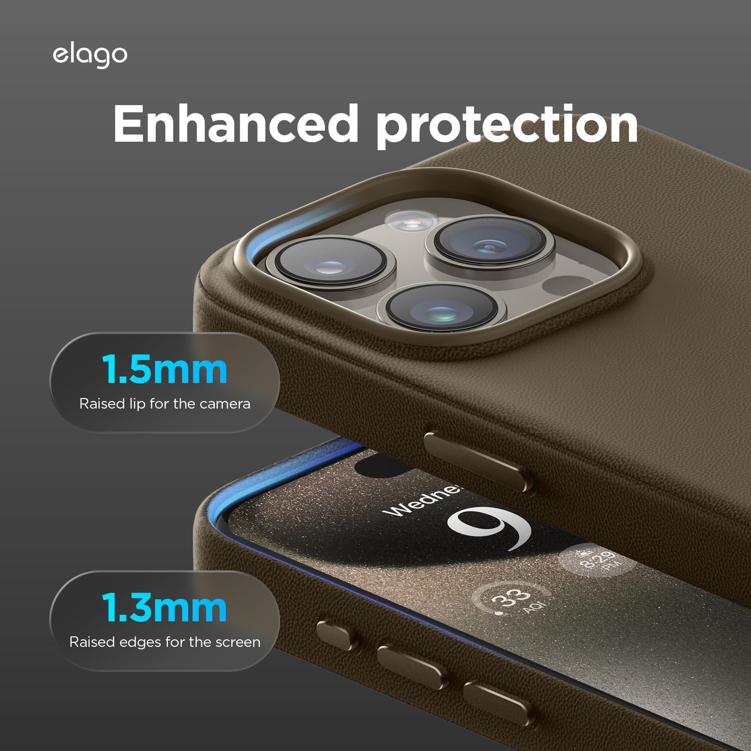 elago iPhone 15 Pro Magnetic Leather Case -6