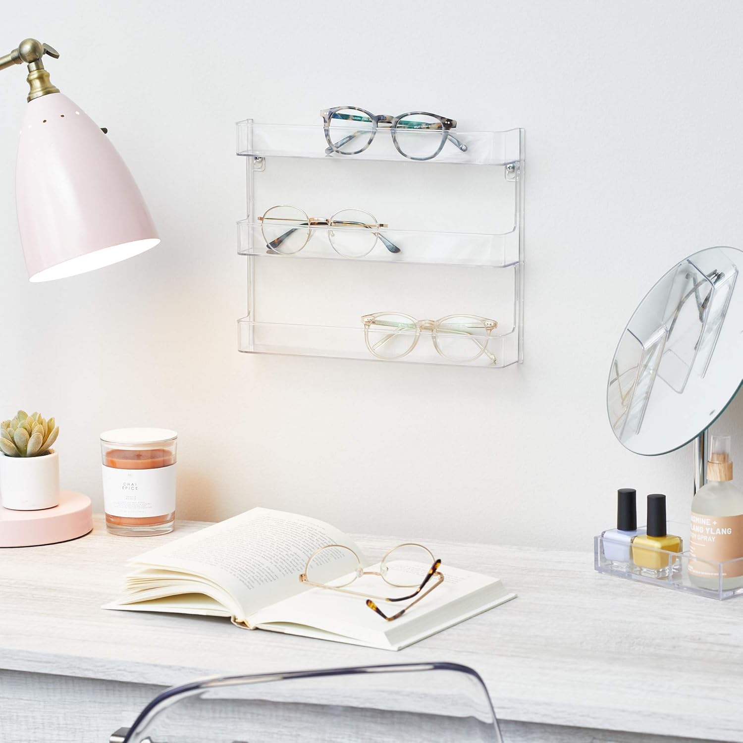 iDesign Hanging Nail Polish & Cosmetics Organizer, The Clarity Collection – 8.78" x 2.02" x 11.07", Clear Pack of 1 image 6 of 10 B073DM1ZXK