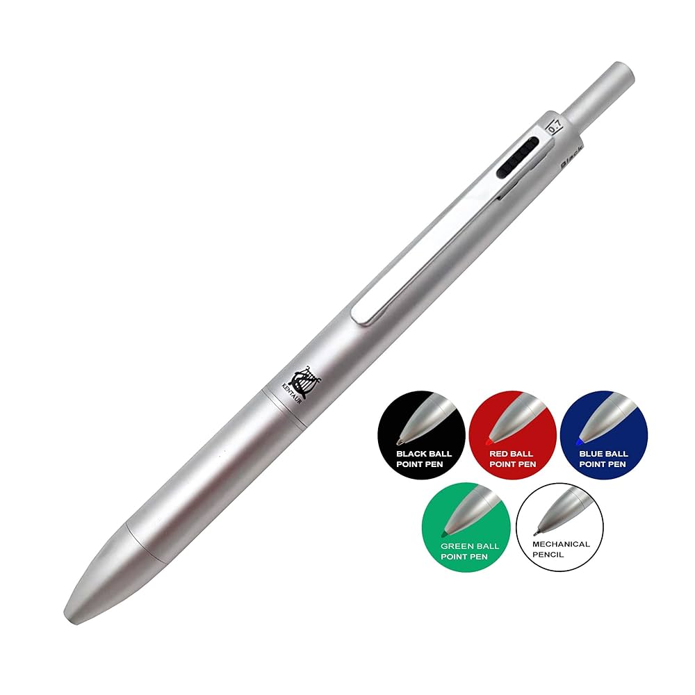 シルバー 多機能ボールペン 計算機付き Amazon | Kentaur(ケンタウロス) シルバーマルチカラーペン 5
