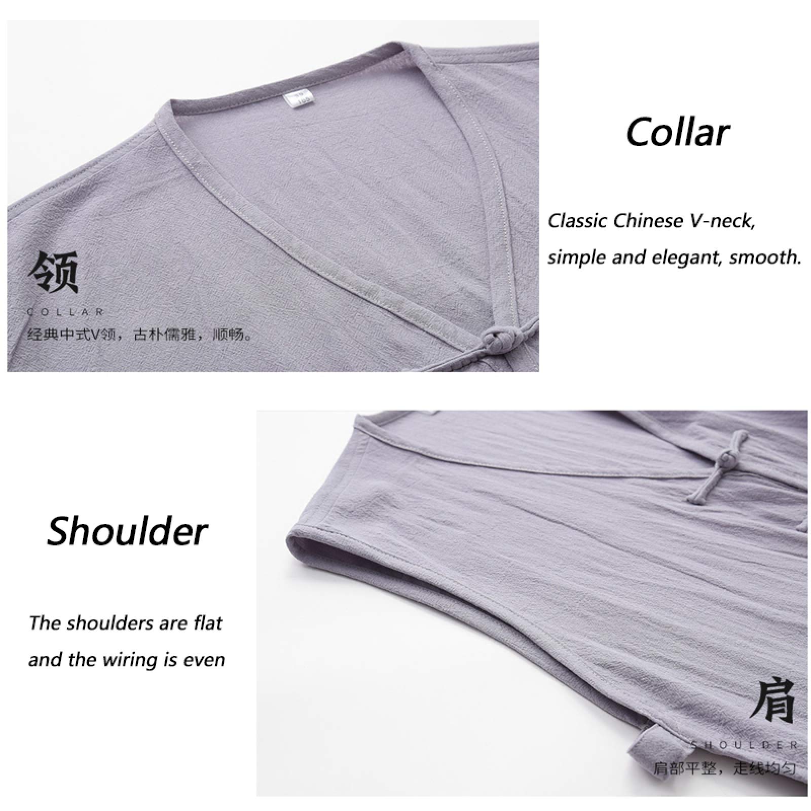 Tai Chi Kleidung Damen，Herren Chinesische Traditionelle Herren Vintage ärmellose Leinenweste, Qi Gong Kampfkunst Flügel Chun Shaolin Tai Chi Training Kleidung Kleidung,White-XXXL