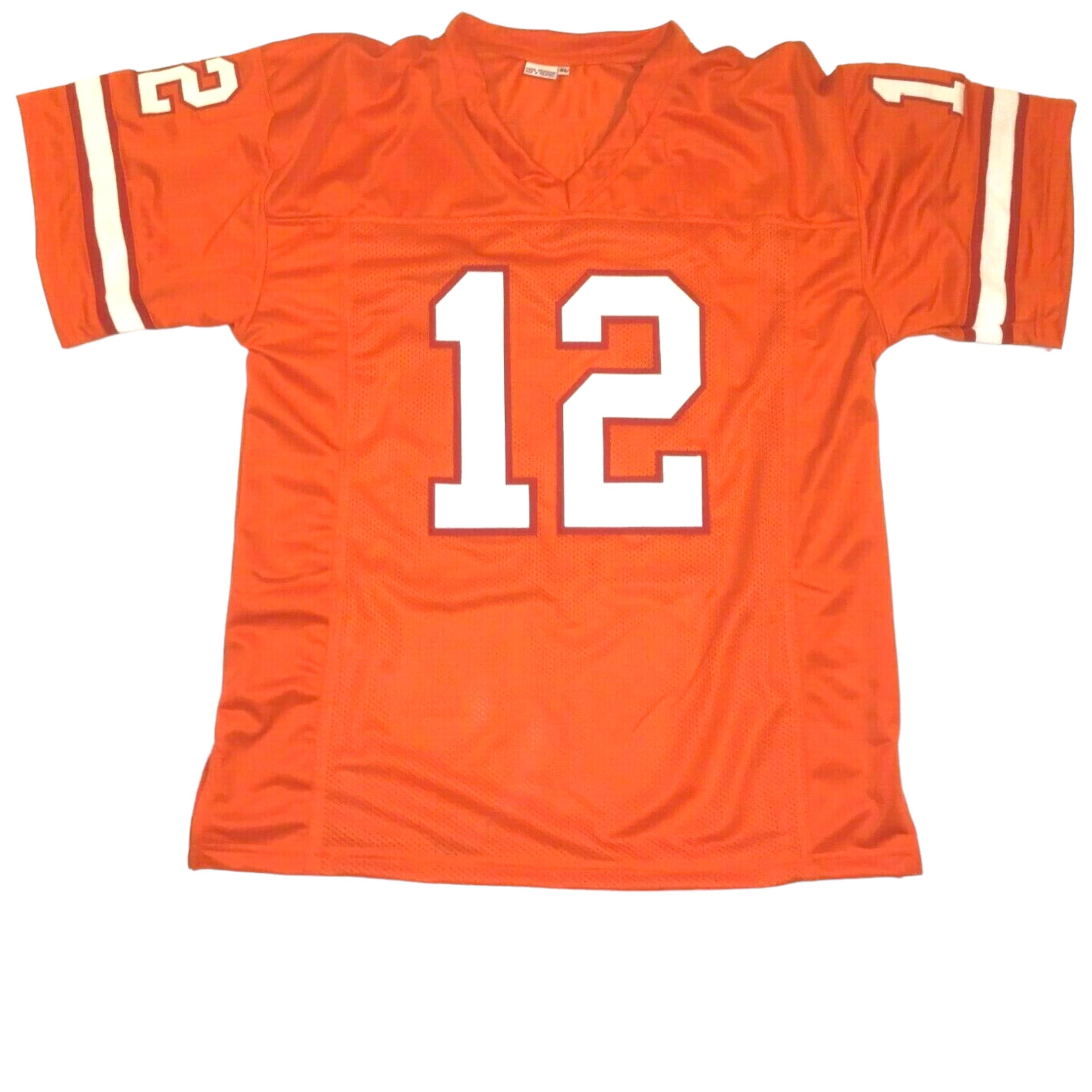 Generic Tom Brady Orange Jersey Stitched Custom Football New No Brand/Logos (US, Alpha, Medium, Regular, Regular, Orange)