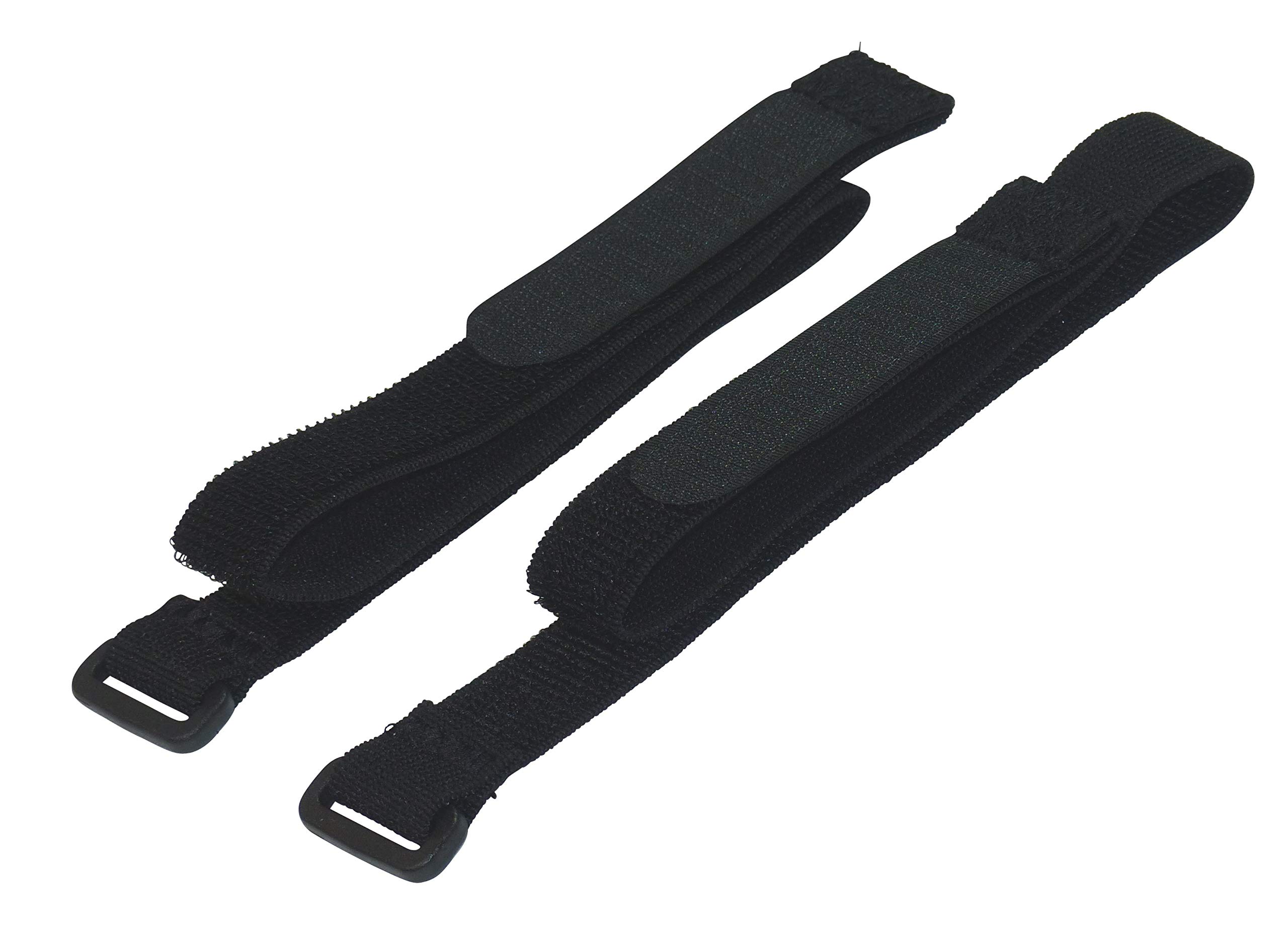 Benristraps Black 25Mm Elastic Hook And Loop Cinch Straps For Securing And Fastening Items Flexibly And Securely (Pack Of 2) (100Cm)