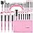 Makeup Brushes, VANDER 32pcs Makeup Brush Set Professional Soft Synthetic Foundation powder concealer blending Make up Brushes, eye shadow blush face brush set, Pink