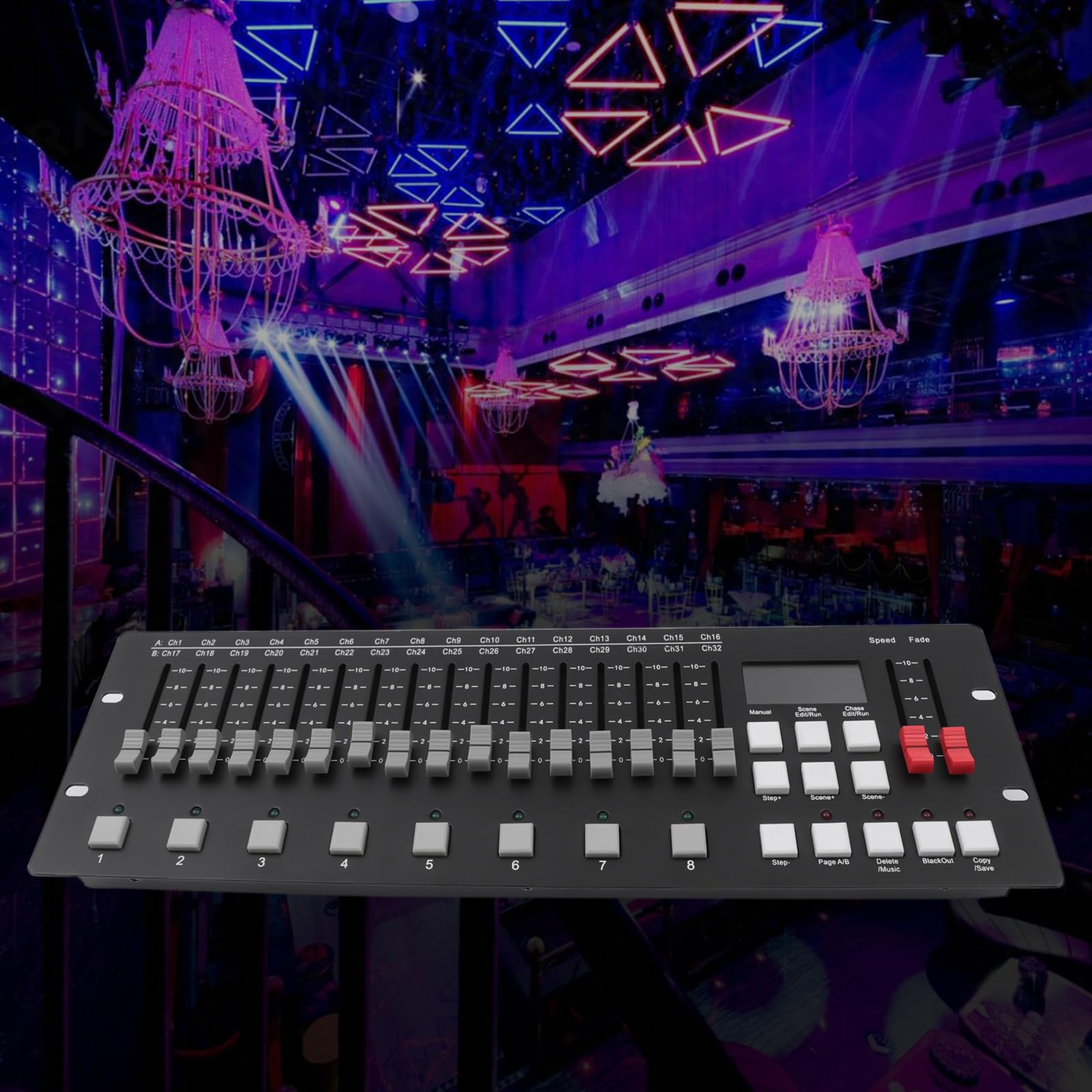 DMX-Controller, Dmx512-Konsole, Controller-Panel verwenden 256 Kanäle DMX-Lichtsteuerpult Steuerung, um Programm der Bühne Beleuchtung laufen zu bearbeiten für DJs, Bühnen, Diskotheken, Nachtclubs, Pa