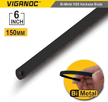 6-inch Mini Hacksaw Frame- 150 mm Extra Fine Cut Junior Handsaws, Hacksaws with Bi-Metal Blade for Wood and Metal