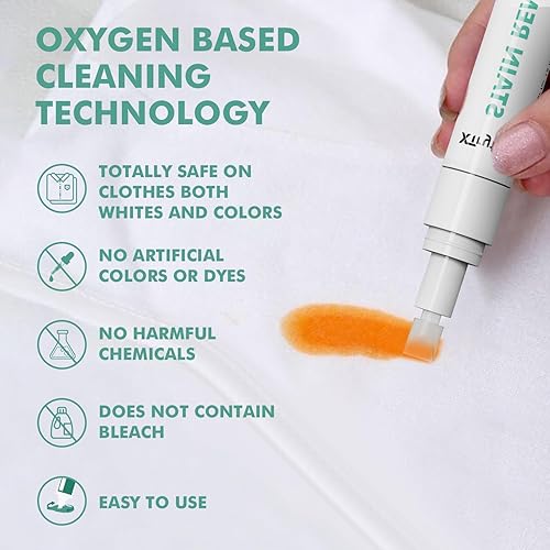 Miniatura 3 de XTryfun Bolígrafo quitamanchas para ropa, portátil y seguro, removedor de manchas instantáneo para limpiar manchas, como jugo, alimentos, salsa de