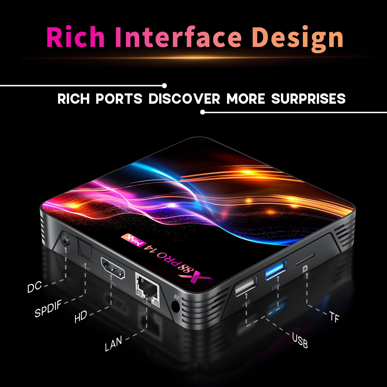 Android TV Box 14.0, Android Box, 4GB RAM, 128GB ROM, RK3528 Quad-Core 64bit Cortex-A53, 2026 TV Box Support 4K 2.4G /5G Dual Band WiFi Ethernet 10/100MUSB 3.0/2.0 Smart Box